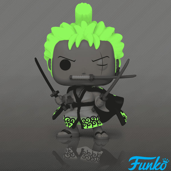 Funko POP #923 One Piece Roronoa Zoro Three Sword Style Glow Exclusive Figure